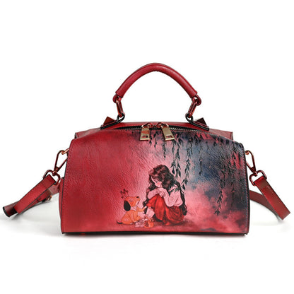 Ladies Hand Drawn Leather Bag