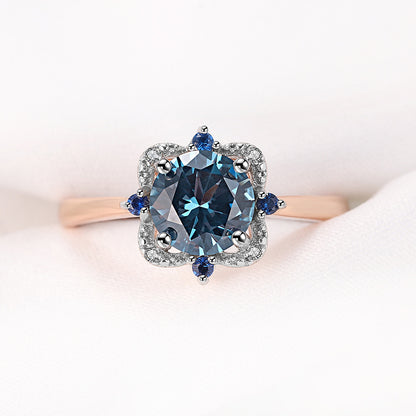 Blue Zircon Ring