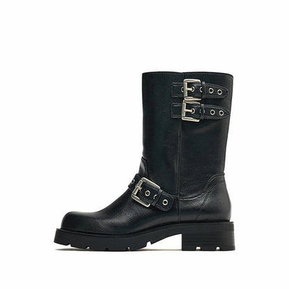 Women's Leather Motorcycle Boots