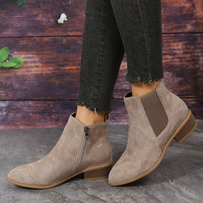 Women's Suede Semi Boots