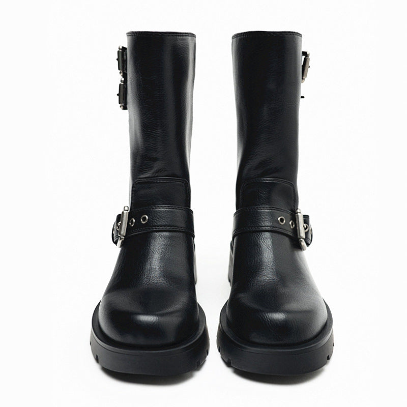 Women's Leather Motorcycle Boots