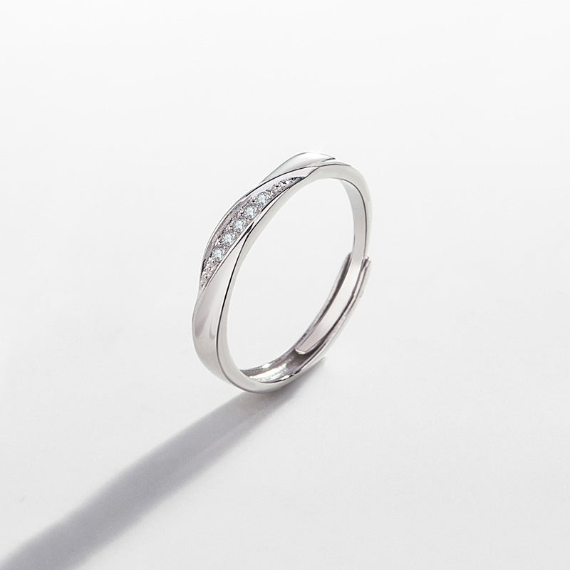 Silver Love Couple Ring