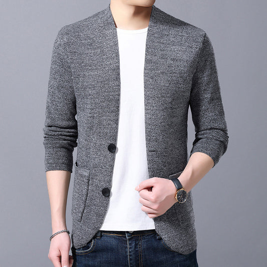 Men's Stand Collar Cardigan