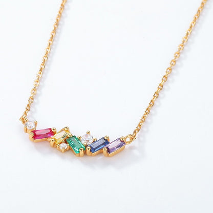 Rainbow Silver Necklace