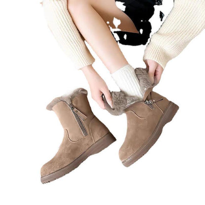 Women's Leather Thick Boots