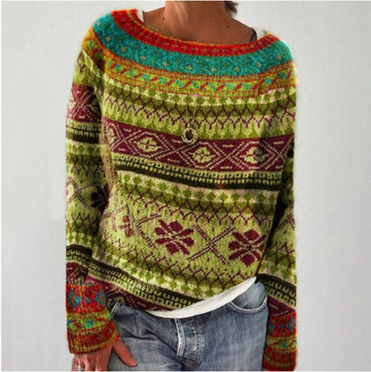 Women's Loose Multicolor Sweater