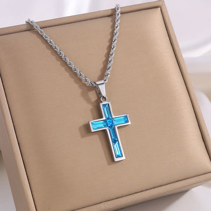 Zirconium Cross Necklace