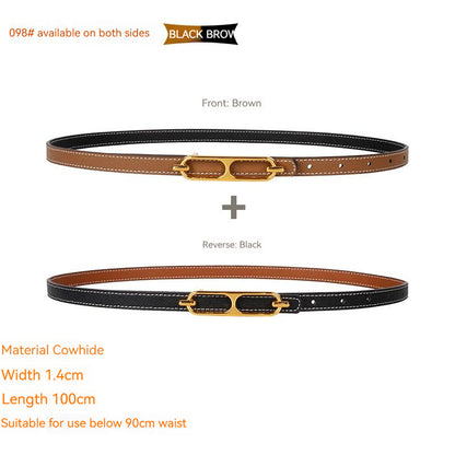 Genuine Leather Thin Belt