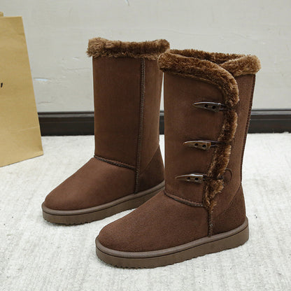 Women's Cotton & Leather Boots