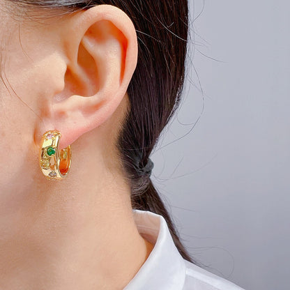 Colored Zircon Earrings