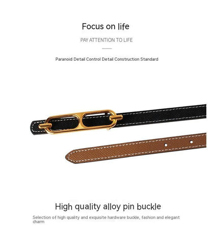 Genuine Leather Thin Belt