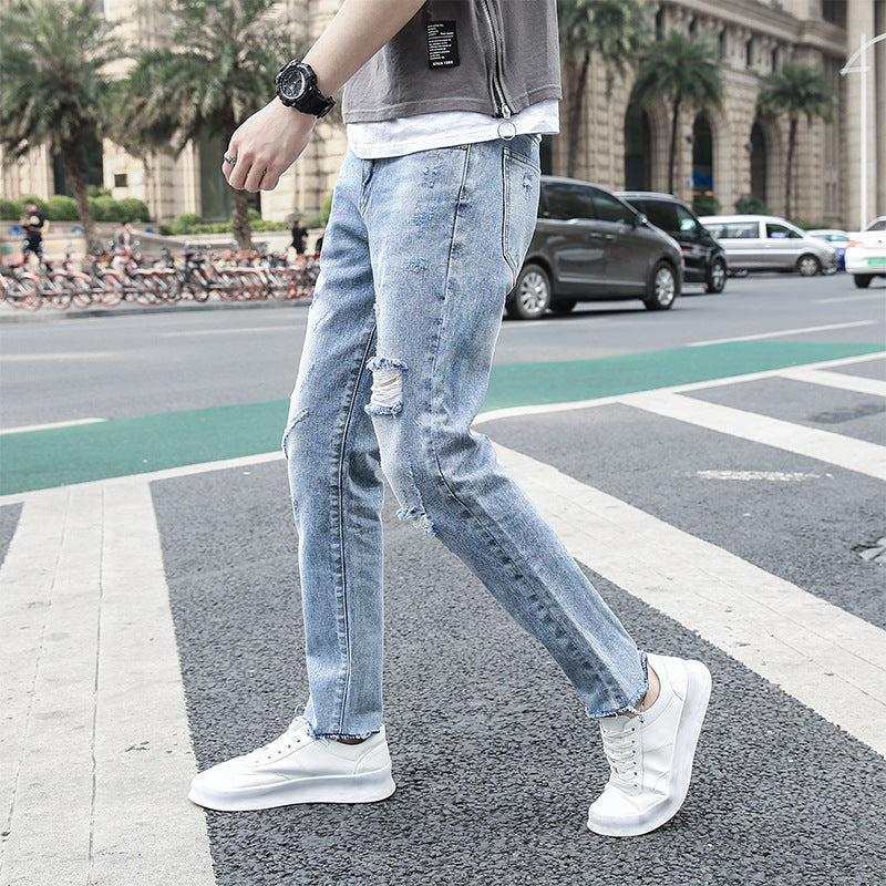 Men's Slim Elastic Jeans