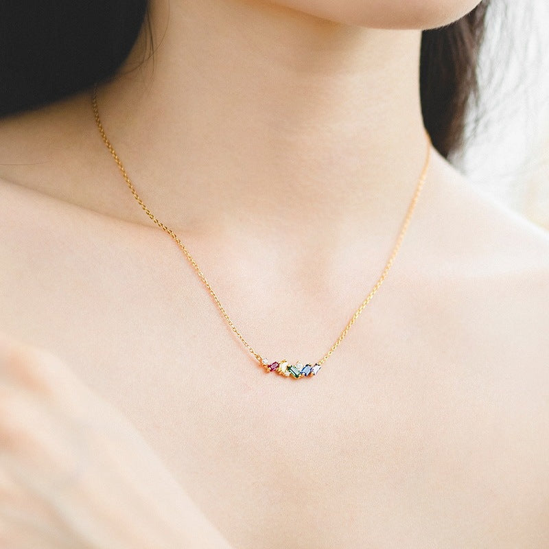 Rainbow Silver Necklace