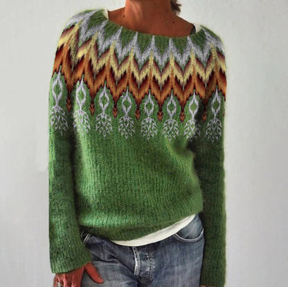 Women's Loose Multicolor Sweater