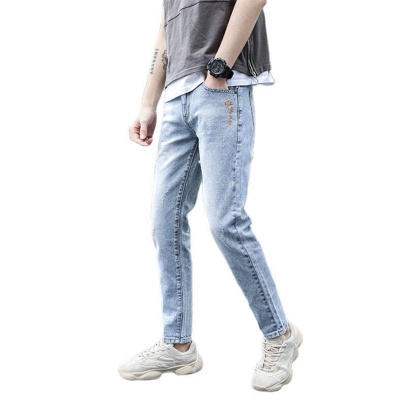 Men's Slim Elastic Jeans