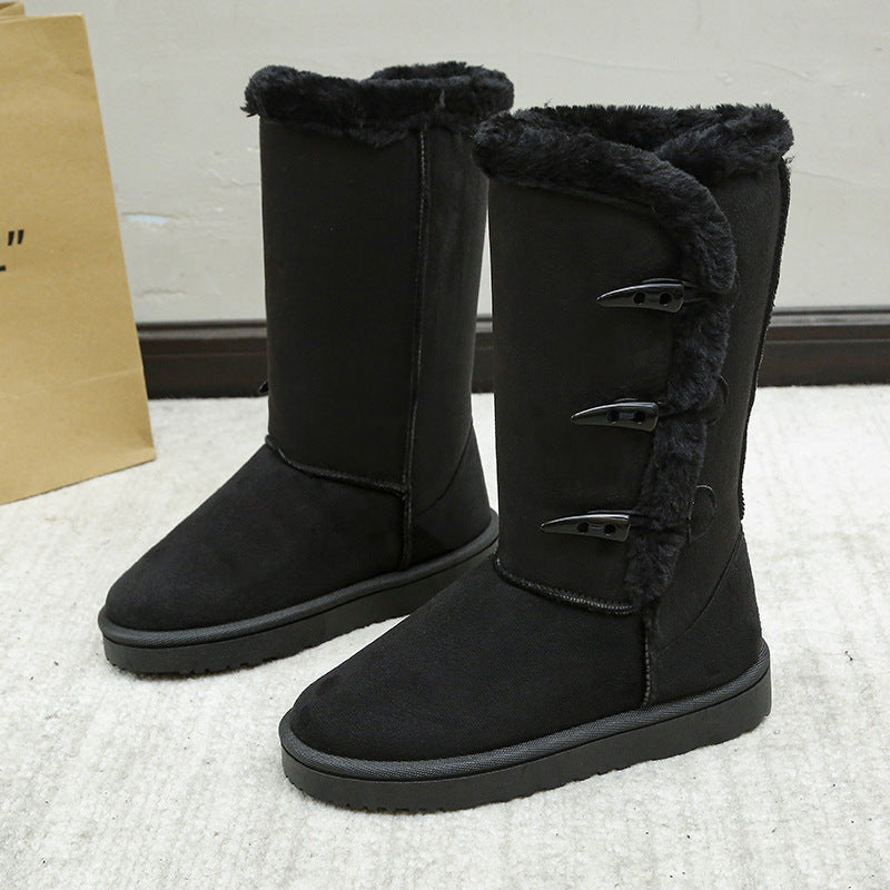 Women's Cotton & Leather Boots