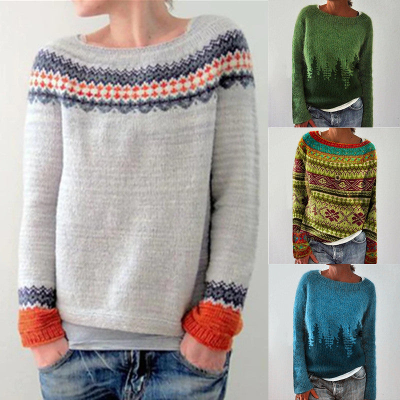 Women's Loose Multicolor Sweater