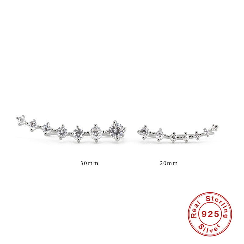 Single Row Zircon Ear Studs