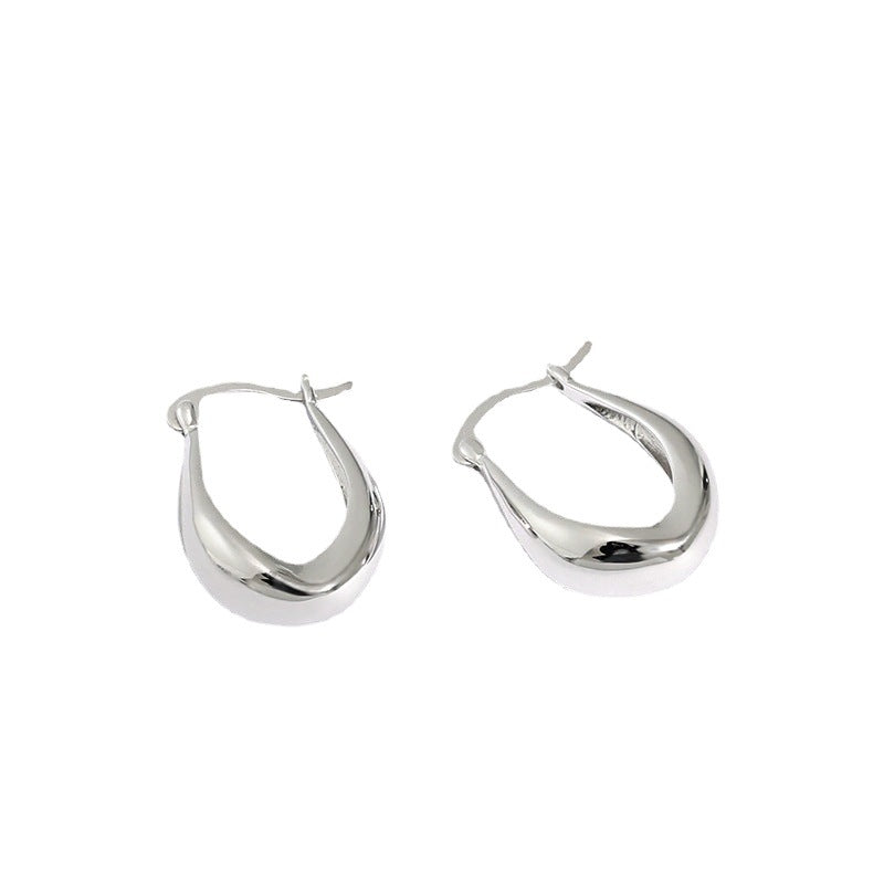 U-shaped Silver  Earrings