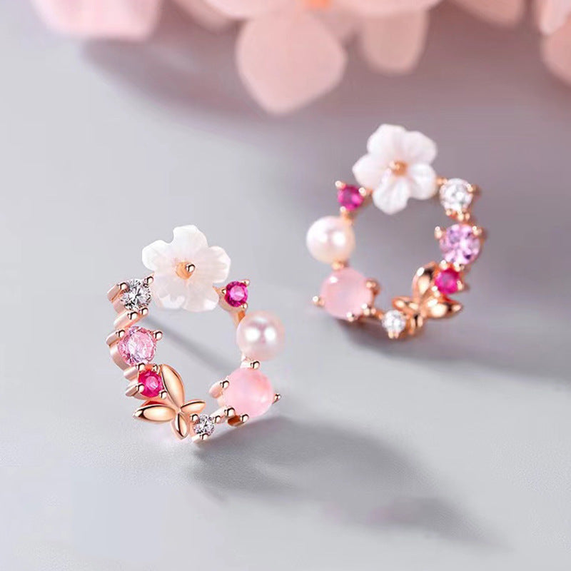 Pink Stud Earrings