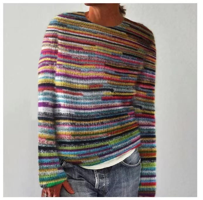 Women's Multicolor Acrylic Pullover