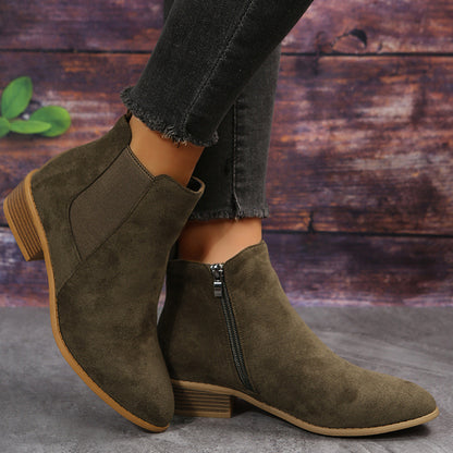 Women's Suede Semi Boots