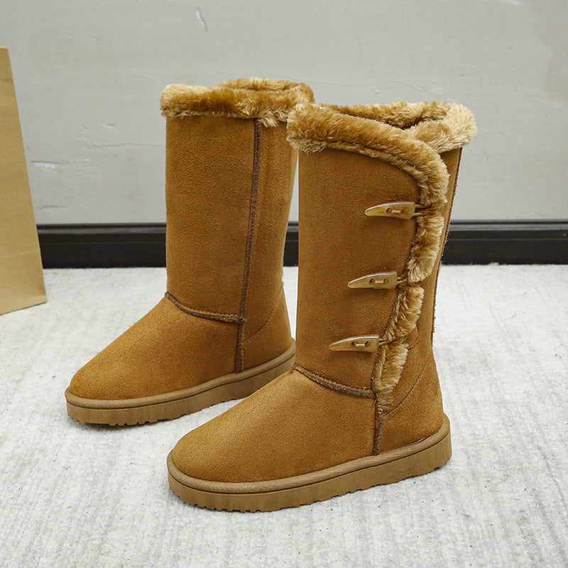 Women's Cotton & Leather Boots