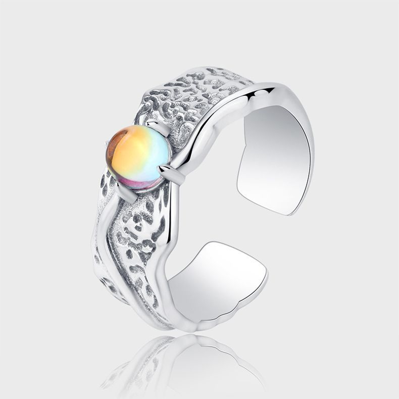 S925 Silver Moonlight Stone Ring