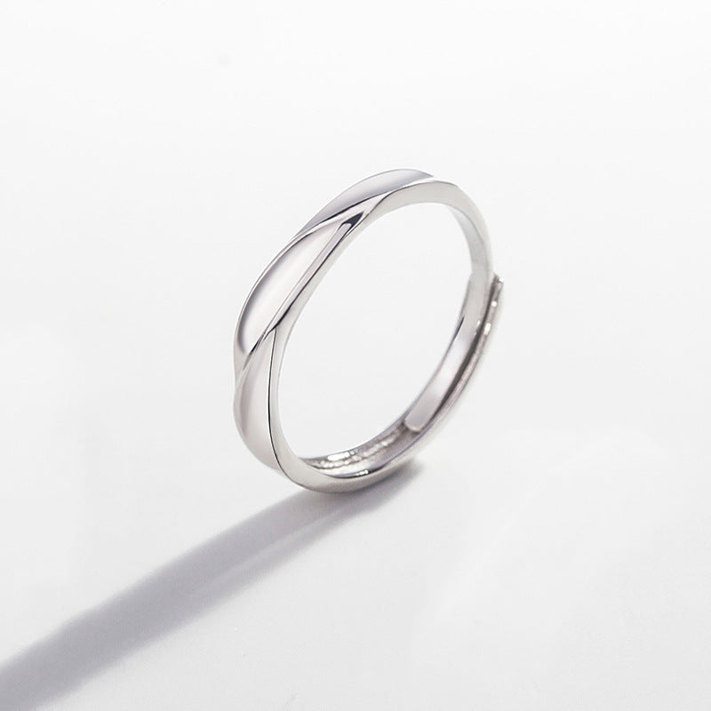 Silver Love Couple Ring