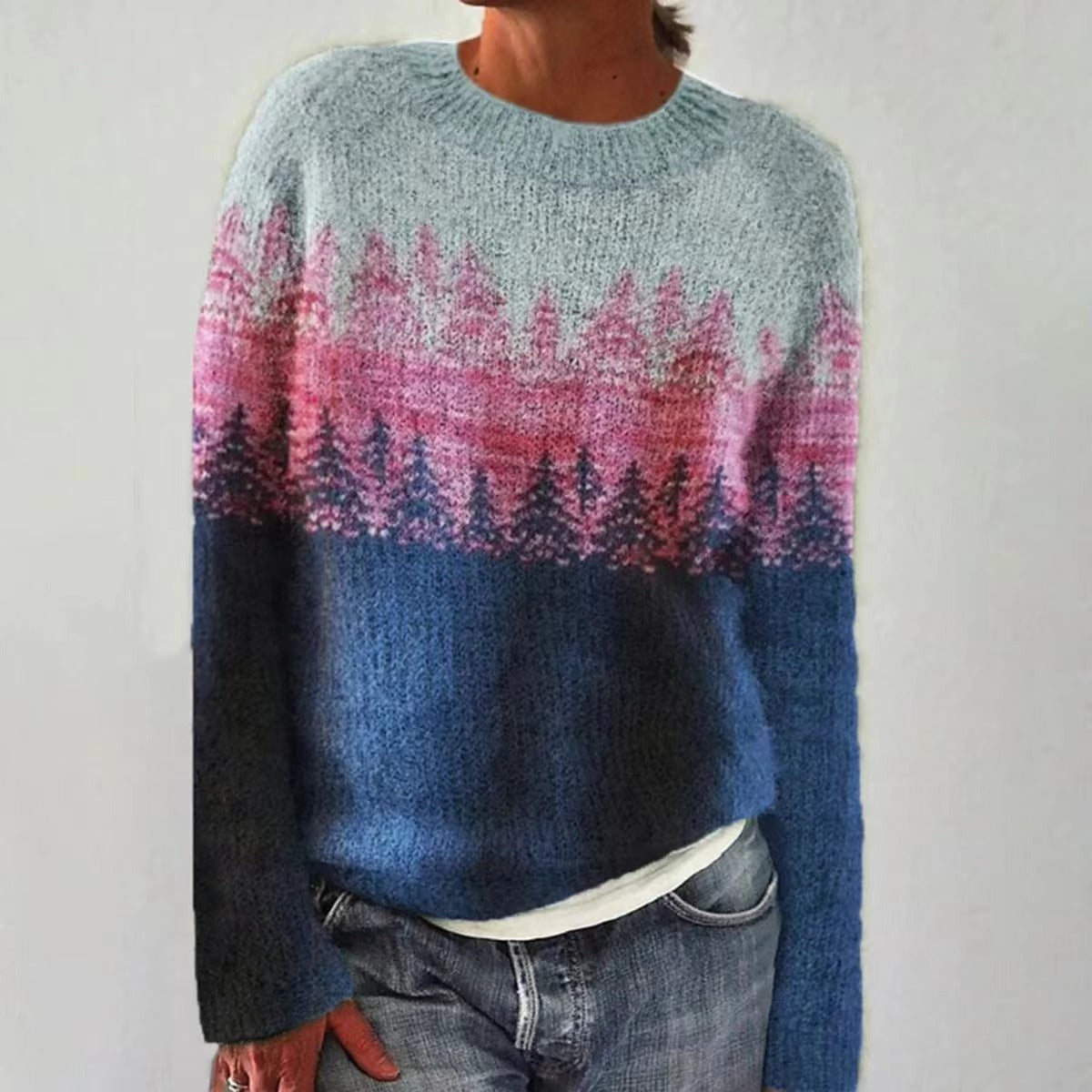 Women's Multicolor Acrylic Pullover