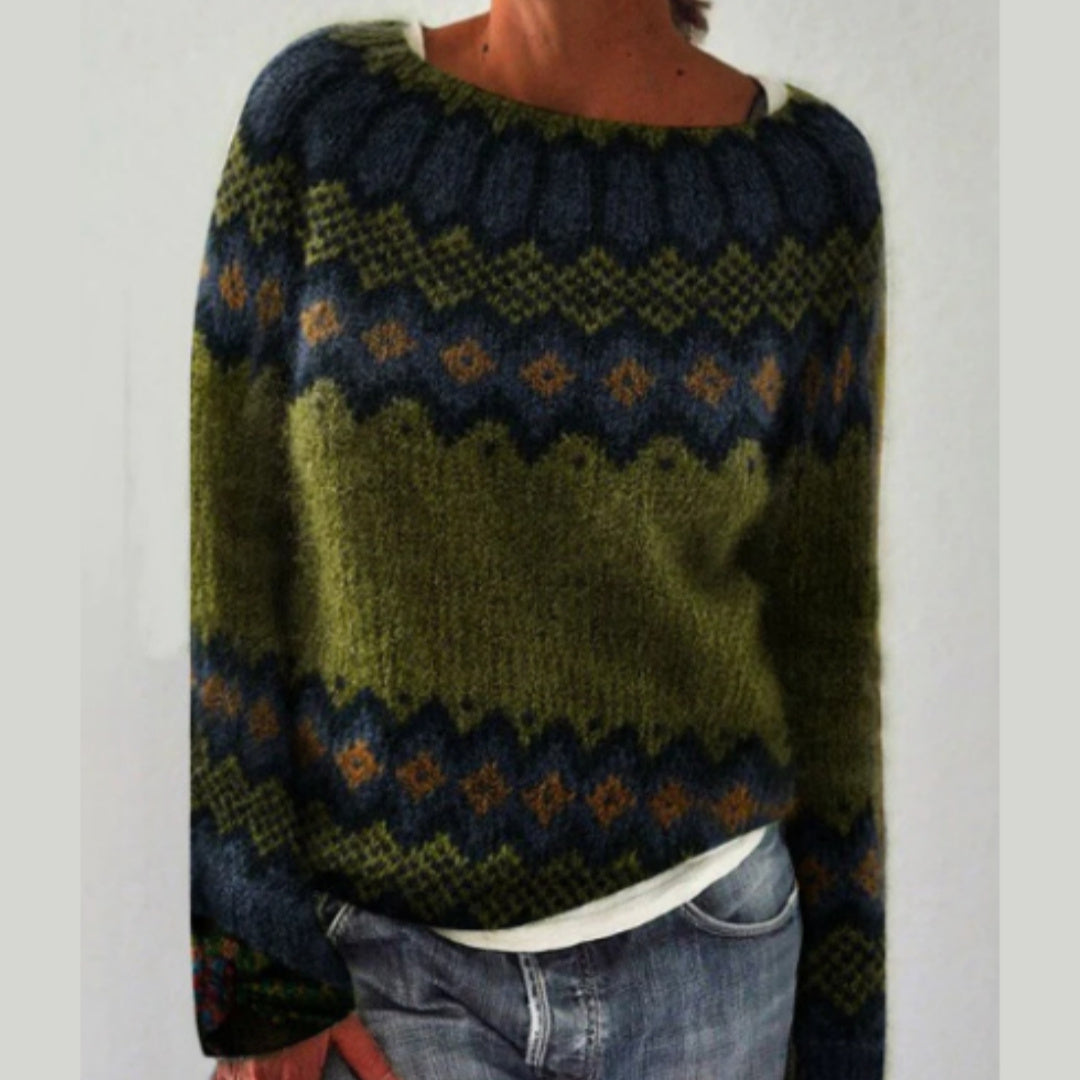 Women's Multicolor Acrylic Pullover