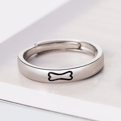 Silver Love Couple Ring