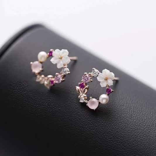 Pink Stud Earrings