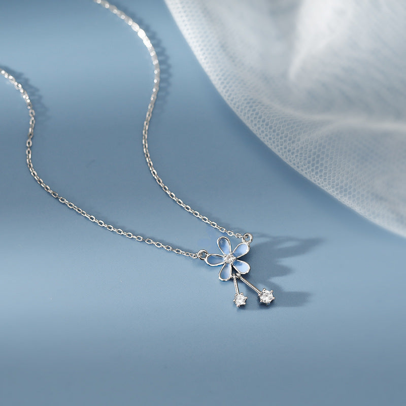 Pure Silver Flower Necklace