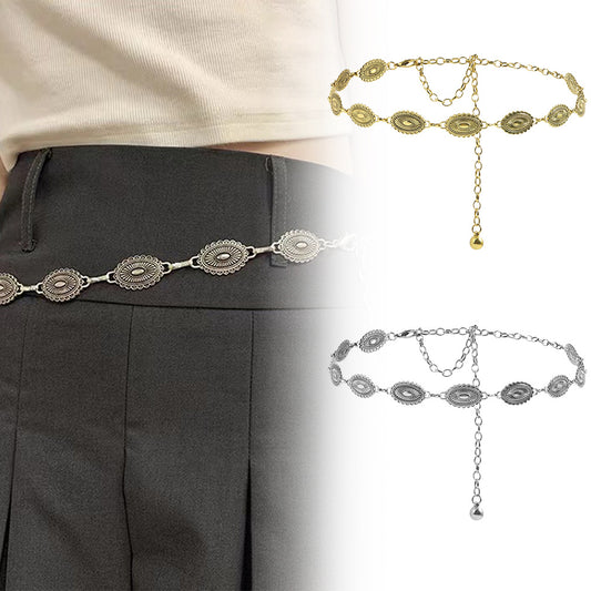 Ancient Gold And Silver Waist Chain