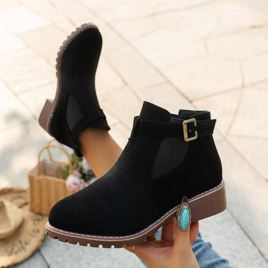 Women's Suede Low Boots