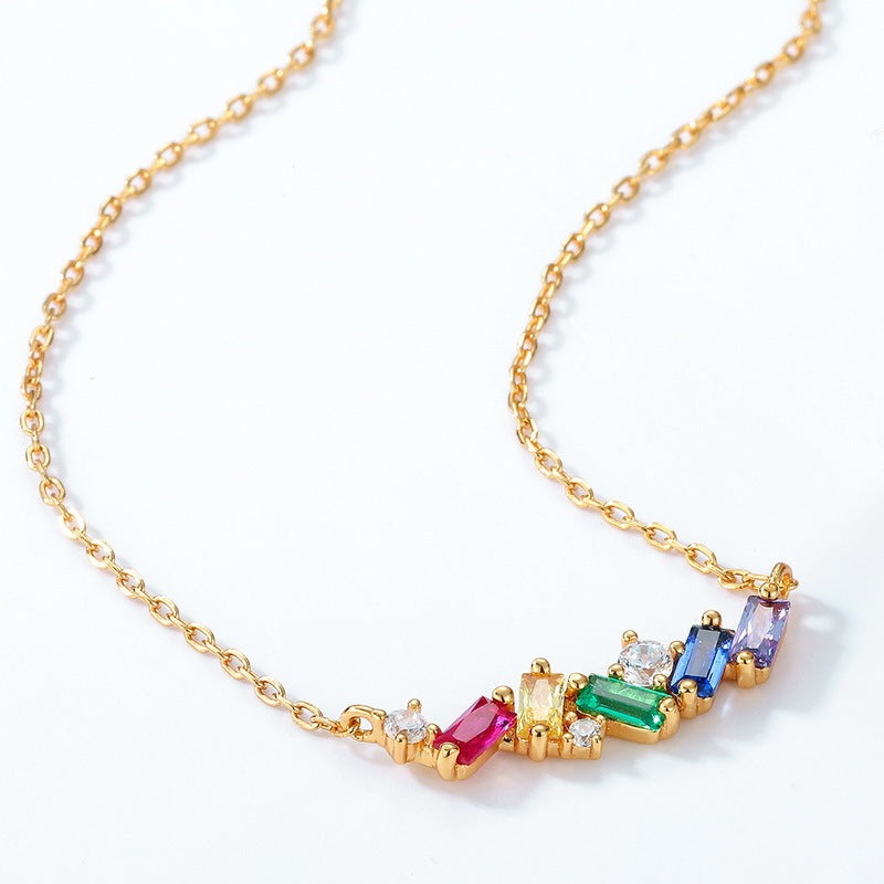 Rainbow Silver Necklace