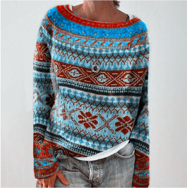 Women's Loose Multicolor Sweater